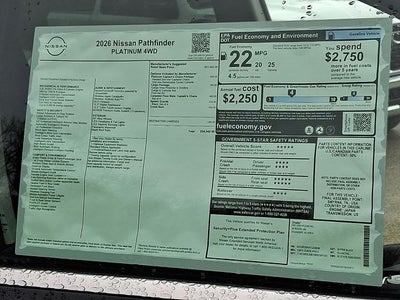 2026 Nissan Pathfinder Platinum