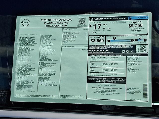 2026 Nissan Armada Platinum Reserve