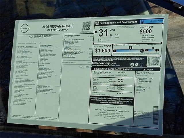 2026 Nissan Rogue Platinum