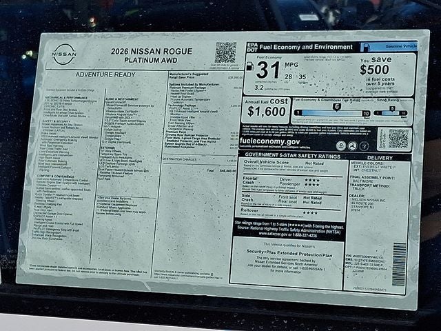 2026 Nissan Rogue Platinum