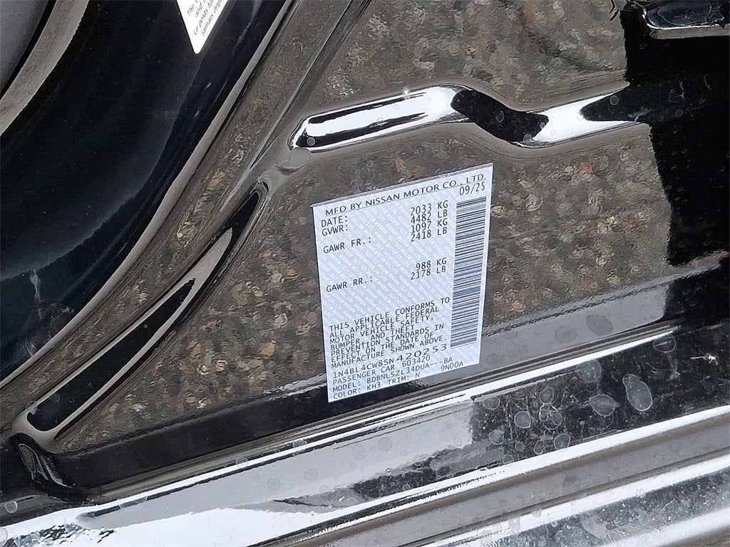 2025 Nissan Altima 2.5 SR